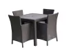 Keter melody quartted polyrattan kerti asztal, 95 cm - barna