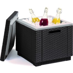   Keter Ice cube hordozható polyrattan hűtőláda - grafit - 40 L 