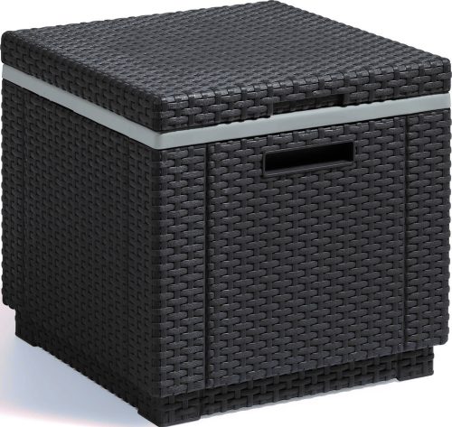 Keter Ice cube hordozható polyrattan hűtőláda - grafit - 40 L 