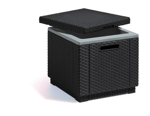 Keter Ice cube hordozható polyrattan hűtőláda - grafit - 40 L 