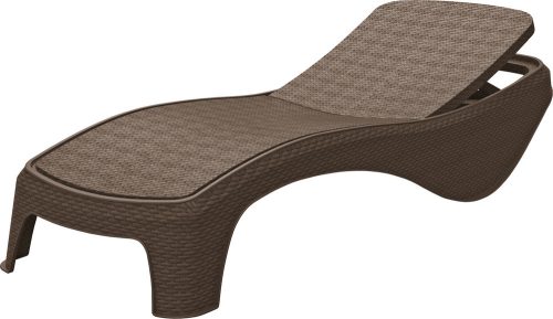 Keter Atlantic állítható exkluzív polyrattan kerti nyugágy - cappuccino 