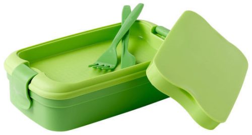 Curver Lunch & Go uzsonnás doboz villával és késsel - zöld