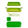 Curver Lunch & Go uzsonnás doboz villával és késsel - zöld