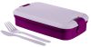 Curver Lunch & Go uzsonnás doboz villával és késsel - lila
