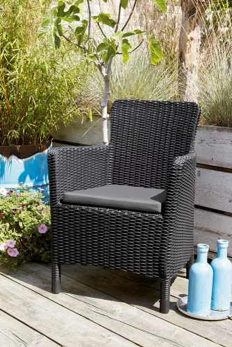 Keter Trenton Dining polyrattan kerti szék - grafit