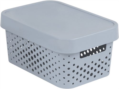 CURVER Infinity dots 4,5 L műanyag tároló doboz tetővel - szürke