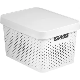   Curver  Infinity dots white 17 L  műanyag tároló doboz tetővel - fehér