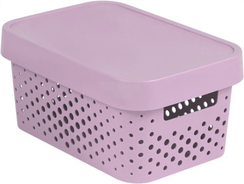 CURVER  Infinity dots pink 4,5 L  műanyag tároló doboz tetővel - rózsaszín