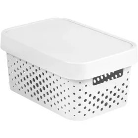   Curver Infinity dots white 4,5 L  műanyag tároló doboz tetővel - fehér