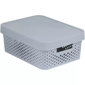   Curver  Infinity dots grey 11 L  műanyag tároló doboz tetővel - szürke