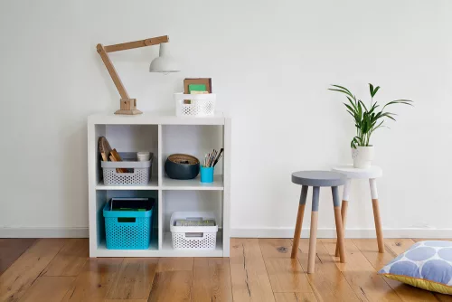 Curver  Infinity dots grey 17 L  műanyag tároló doboz tetővel - szürke