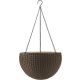 Keter Hanging sphere polyrattan függő virágcserép - barna