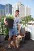 Keter Cylinder polyrattan virágcserép készlet S+M+L méretben (3 db) - grafit