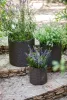 Keter Cylinder polyrattan virágcserép készlet S+M+L méretben (3 db) - grafit