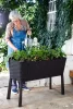 Keter Easy grow polyrattan virágláda - barna