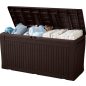 Keter Comfy műanyag kerti tároló doboz, barna - 270L