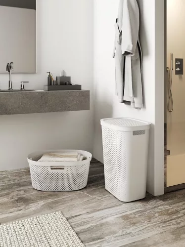 Curver Infinity dots műanyag szennyestartó 59L fehér