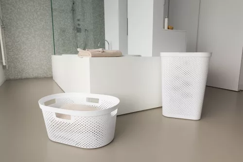 Curver Infinity dots műanyag szennyestartó 59L fehér