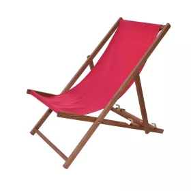   Rojaplast Bahama red festett bükkfából készült állítható nyugágy - piros