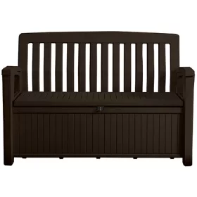   Keter Patio műanyag kerti pad tároló funkcióval, barna - 140 cm 