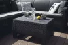 Keter corfu polyrattan kerti asztal - grafit 