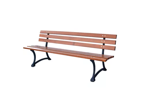 Rojaplast fenyőfából készült, fém szerkezetű, konvencionális kerti pad, 180 cm
