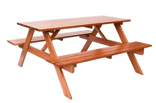 Rojaplast Piknik 200 cm fenyőfából készült egybeépíthető kerti bútor garnitúra