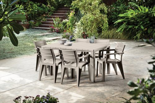 Keter julie műanyag kerti asztal - cappuccino