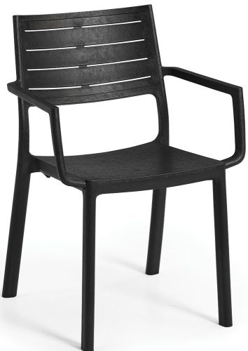 KETER Metaline műanyag kerti szék, sötétszürke