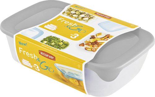 CURVER Fresh&Go műanyag ételtartó doboz mix - 0,5+1+2L