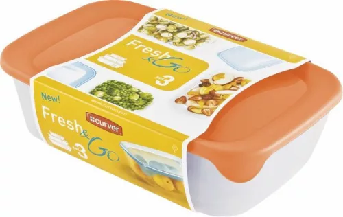 Curver Fresh&Go műanyag ételtartó doboz mix - 0,5+1+2L