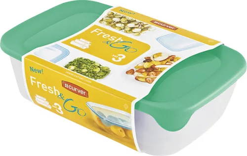 Curver Fresh&Go műanyag ételtartó doboz mix - 0,5+1+2L