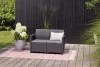Keter Marie grafit 2 seaters műrattan kétszemélyes kerti kanapé - grafit