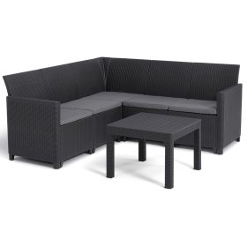   Keter Marie corner set 5 műrattan kerti sarok garnitúra - ötszemélyes