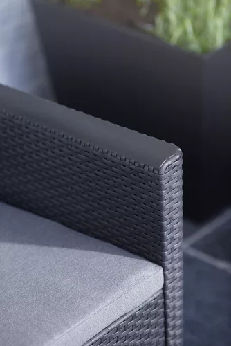 Keter Claire 5 seat műrattan kerti sarokbútor garnitúra, grafit