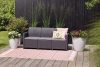 Keter Marie 3 grafit műrattan háromszemélyes kerti kanapé - grafit