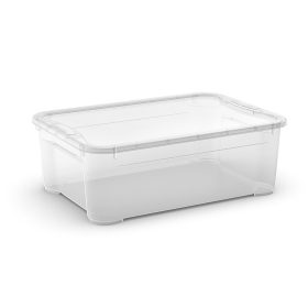   Curver T Box "M" műanyag tároló doboz fedéllel 31 L - átlátszó