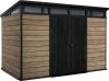 Keter PENT SIGNATURE HORIZONTAL 11×7 kerti fészer – DECOCOAT, 7,39 m², Ashwood