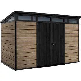   Keter PENT SIGNATURE HORIZONTAL 11×7 kerti fészer – DECOCOAT, 7,39 m², Ashwood
