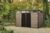 Keter PENT SIGNATURE HORIZONTAL 11×7 kerti fészer – DECOCOAT, 7,39 m², Ashwood