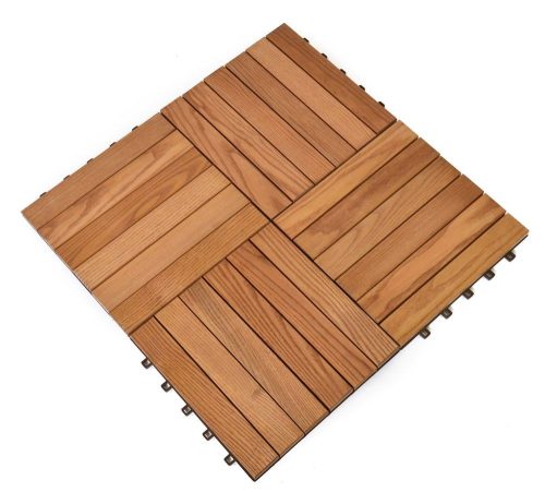 ROJAPLAST thermowood fa+műanyag padlóburkolat, 6db - barna