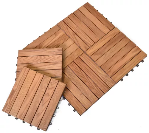 Rojaplast thermowood fa+műanyag padlóburkolat, 6 db/ csomag - barna