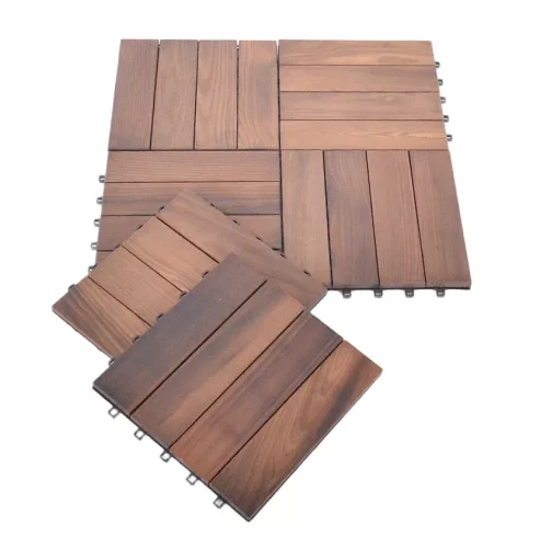 Rojaplast thermowood fa+műanyag padlóburkolat, 6 db/ csomag - barna
