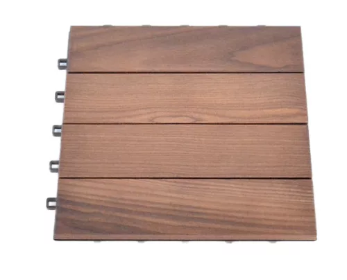 Rojaplast thermowood fa+műanyag padlóburkolat, 6 db/ csomag - barna