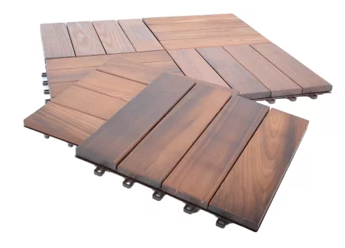 Rojaplast thermowood fa+műanyag padlóburkolat, 6 db/ csomag - barna