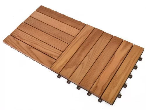 Rojaplast thermowood fa+műanyag padlóburkolat, 6 db/ csomag - barna