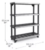 Keter FUSED 4 polcos fémmerevítésű állvány – 720 kg teherbírás, fekete/szürke