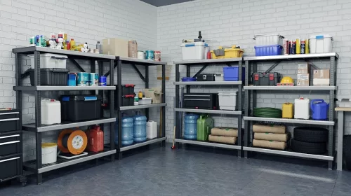 Keter FUSED 5 polcos fémmerevítésű állvány – 900 kg teherbírás, fekete/szürke