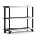 Keter FUSED 3 polcos fémmerevítésű állvány – 540 kg teherbírás, fekete/szürke