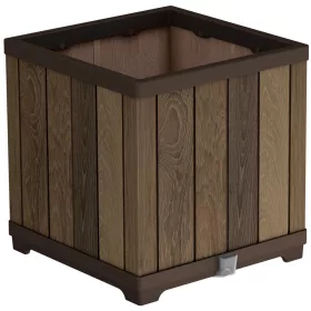   Keter Deco Square Walnut műanyag virágláda 45,5 x 45,5 x 45,5 cm 
